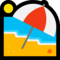 Beach With Umbrella emoji on Microsoft